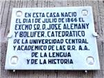 El Ayuntamiento de Cullera recupera y repone la placa conmemorativa de la casa del Dr. Alemany