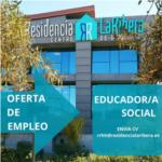 OFERTA DE TREBALL | La Residncia i Centre de Dia La Ribera precisa d'un/a educador/a social