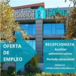 OFERTA DE TREBALL | La Residncia i Centre de Dia La Ribera precisa d'un/a recepcionista, auxiliar administratiu/va